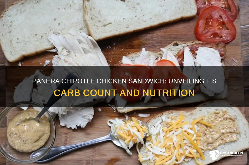 how many carbs in panera chipotle chicken sandwich