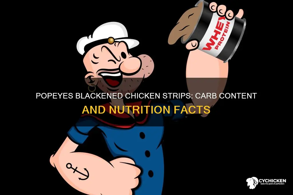how many carbs in popeyes blackened chicken strips