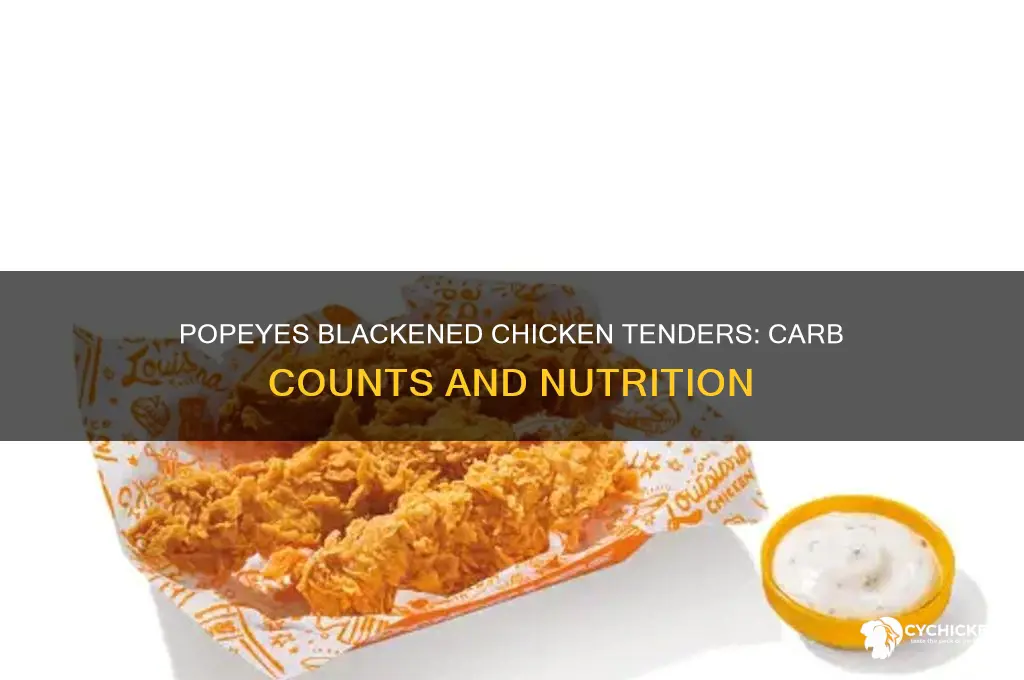 how many carbs in popeyes blackened chicken tenders