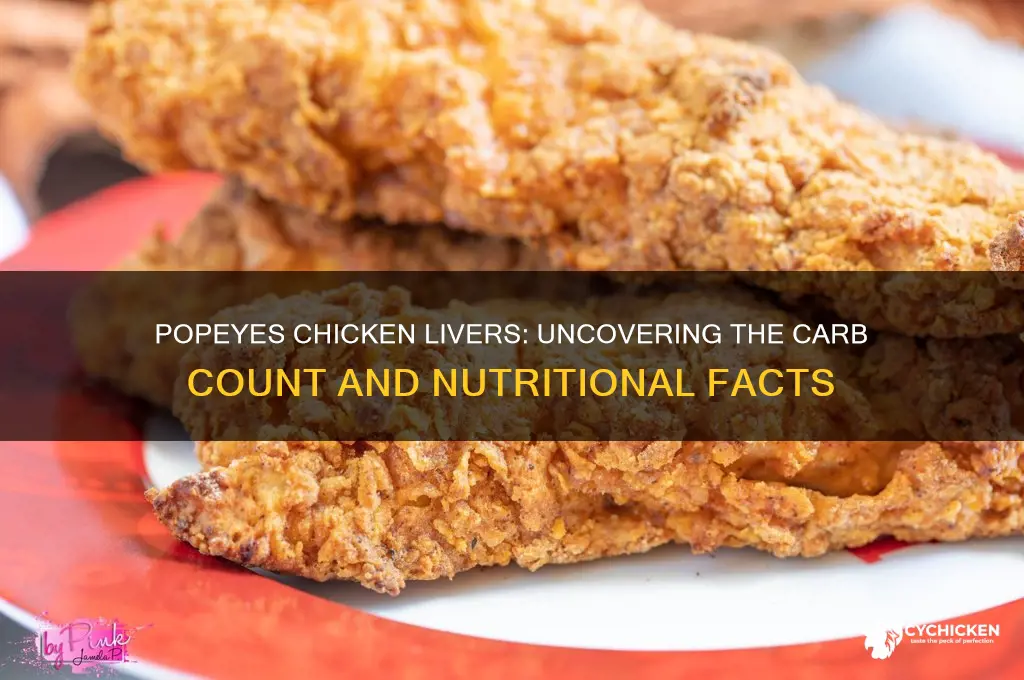 how many carbs in popeyes chicken livers