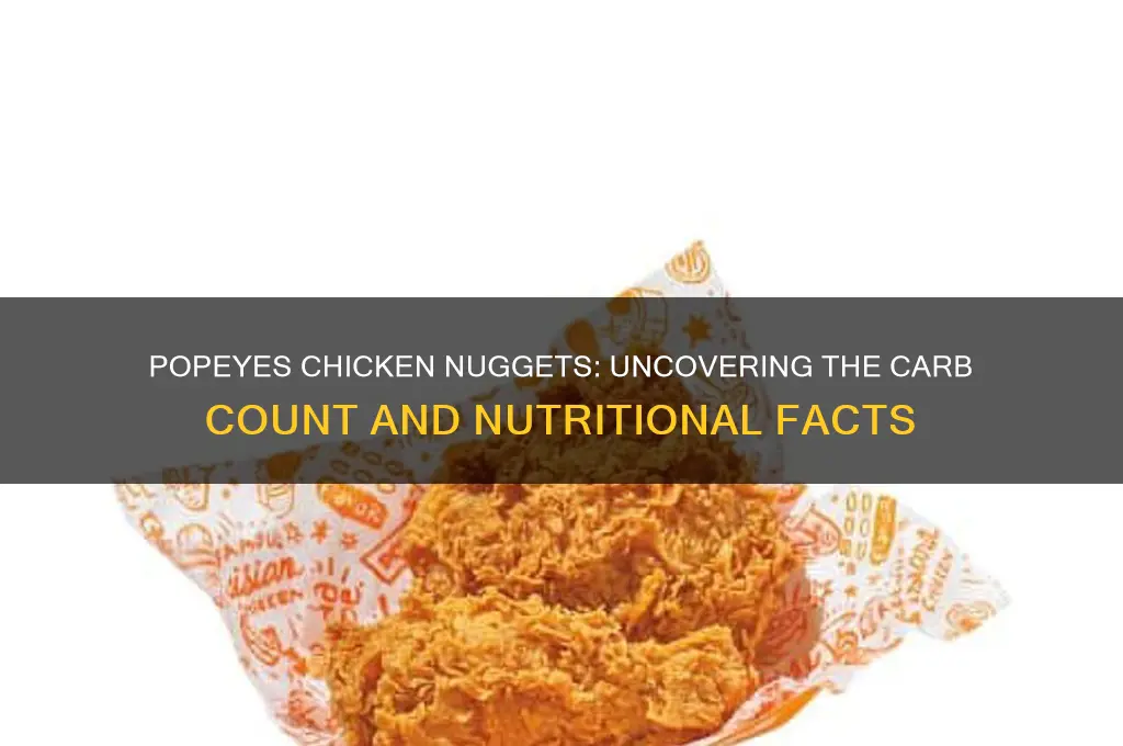 how many carbs in popeyes chicken nuggets