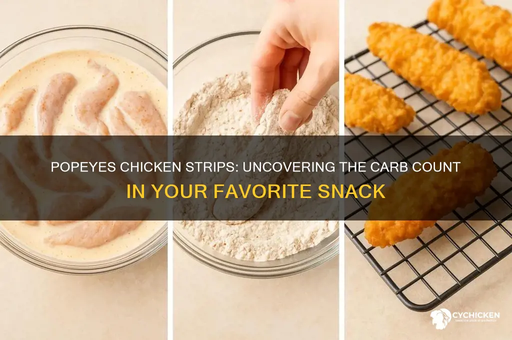 how many carbs in popeyes chicken strips