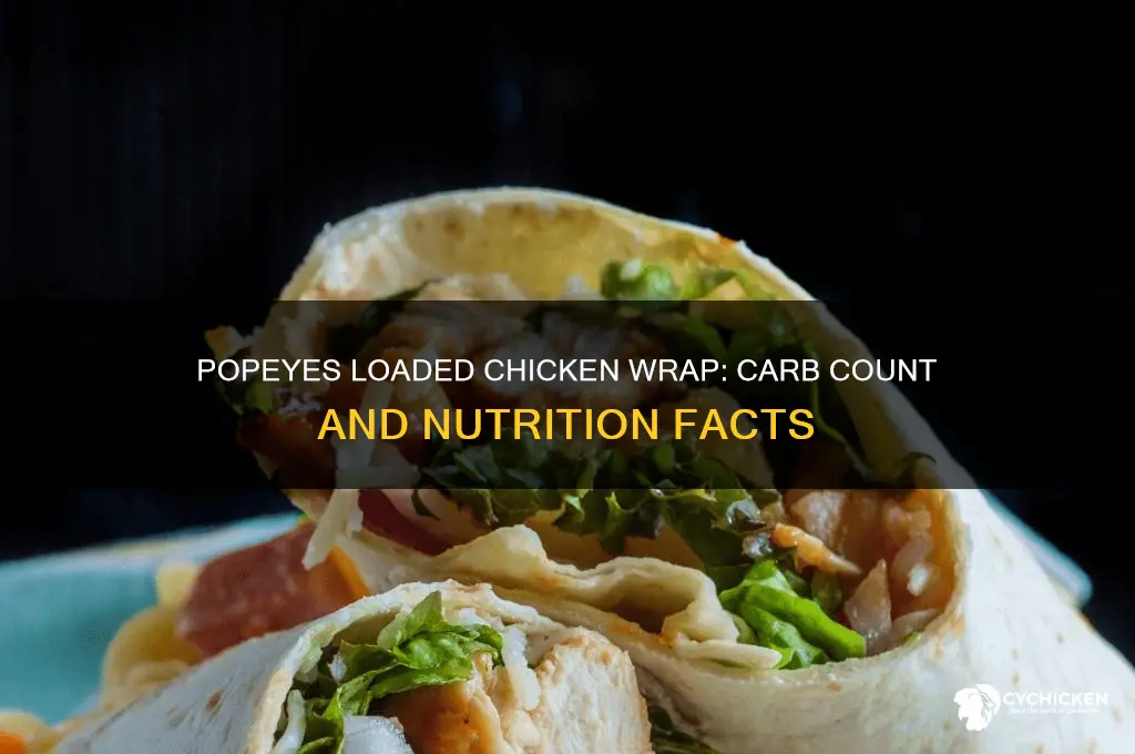how many carbs in popeyes loaded chicken wrap