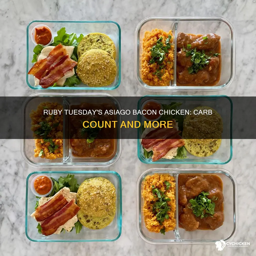 how many carbs in ruby tuesday asiago bacon chicken