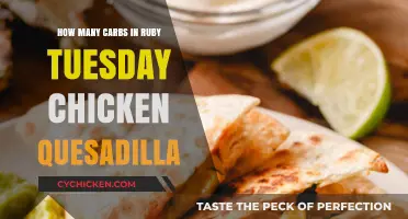 Ruby Tuesday's Chicken Quesadilla: Carb Count and Nutrition Facts