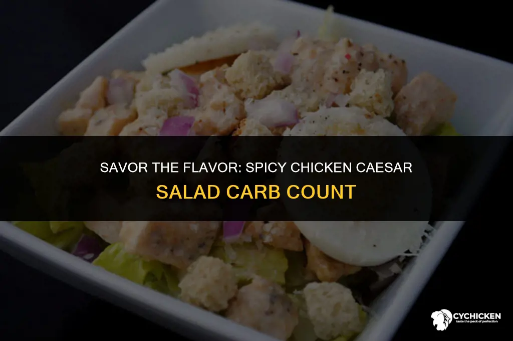 how many carbs in spicy chicken caesar salad