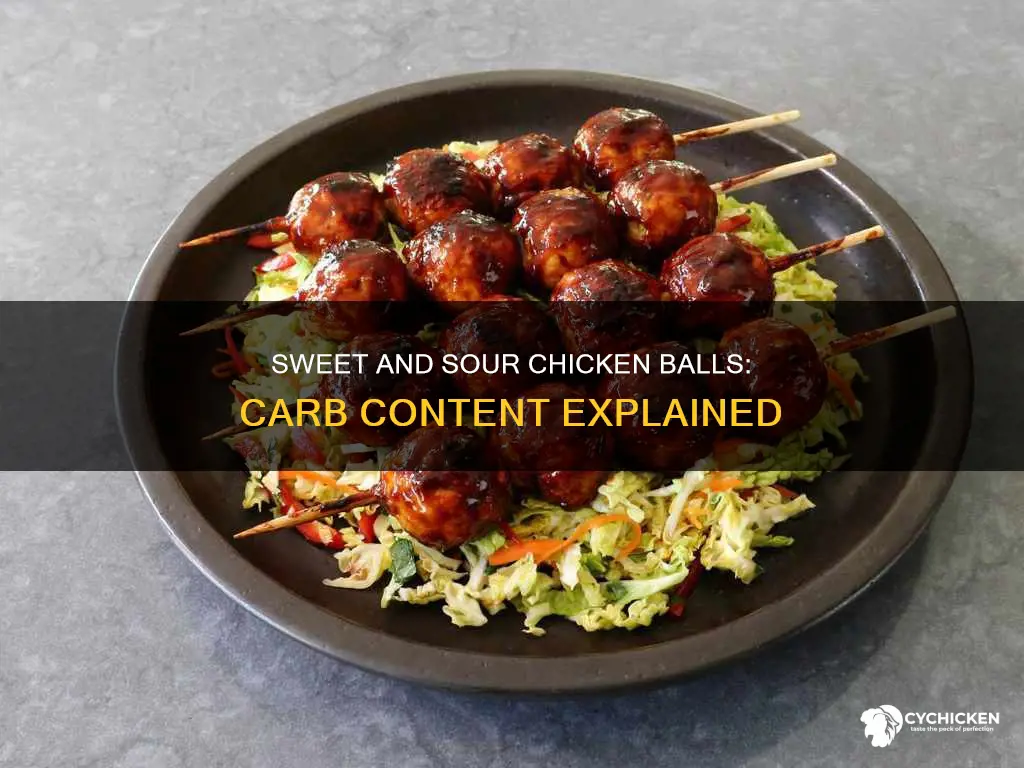how many carbs in sweet and sour chicken balls