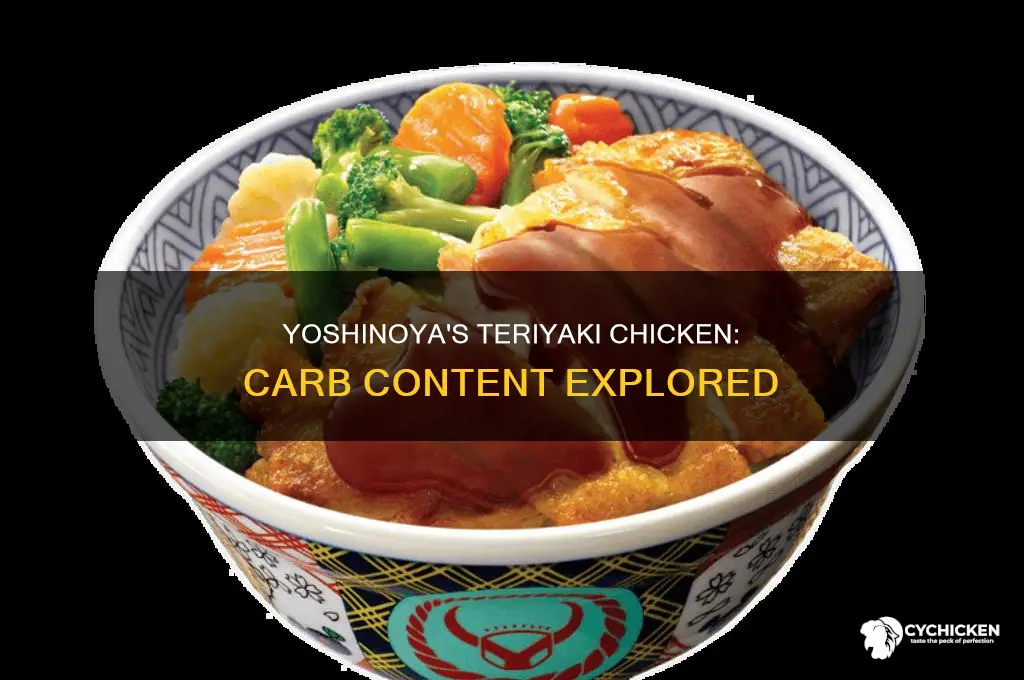 how many carbs in teriyaki chicken in yoshinoya