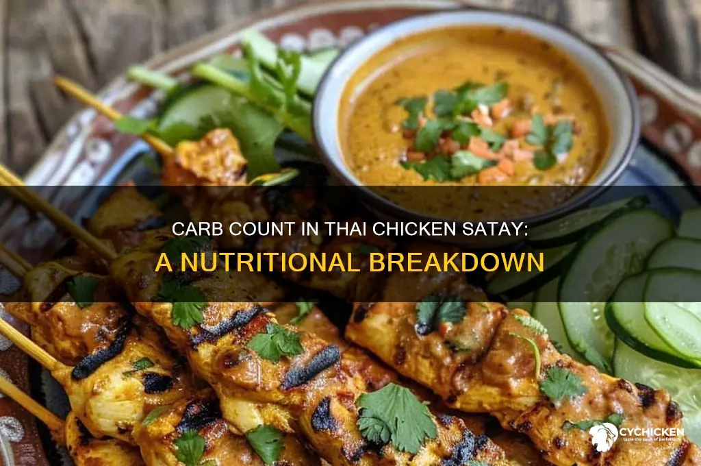 how many carbs in thai chicken satay
