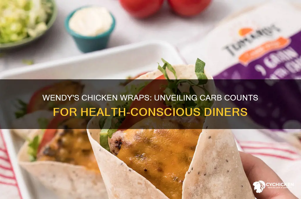 how many carbs in wendys chicken wraps