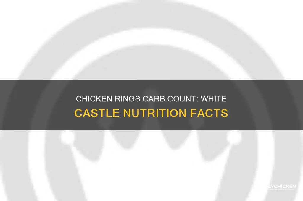 how many carbs in white castle chicken rings