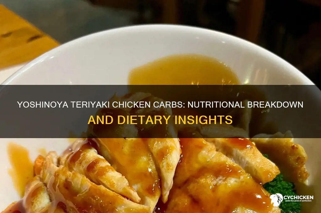 how many carbs in yoshinoya teriyaki chicken