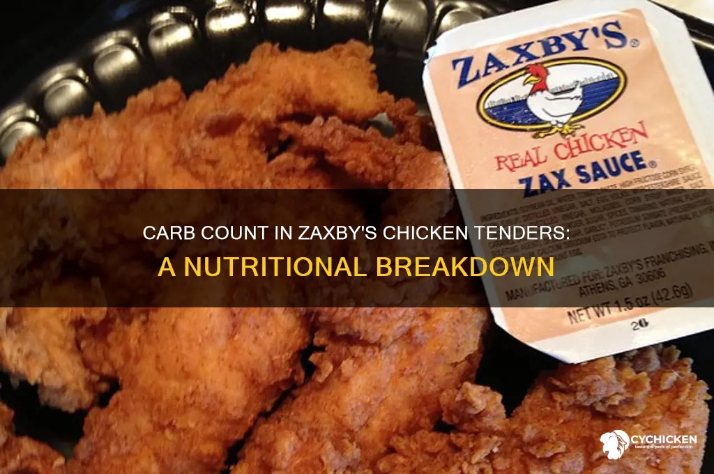how many carbs in zaxby