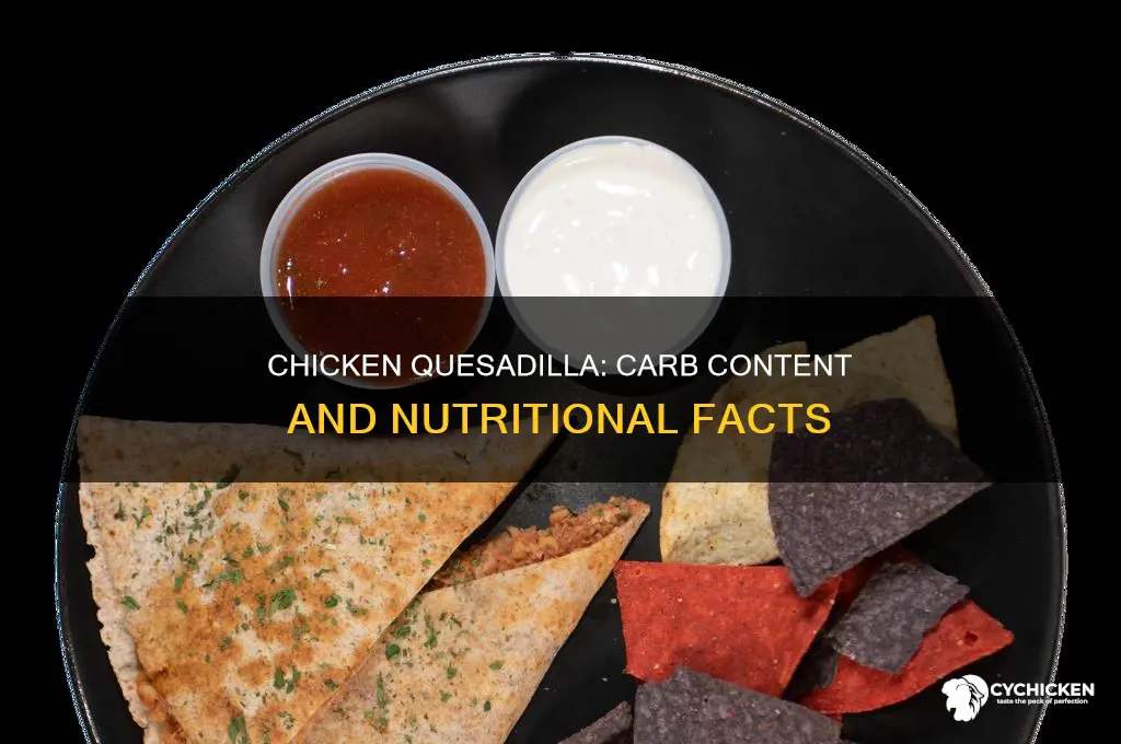 how many carbs is in a chicken quesadilla
