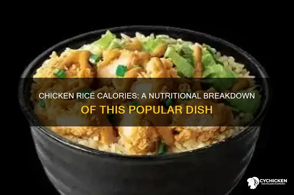 how many carolies does chicken rice have