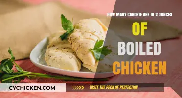 Calories in Boiled Chicken: 2-Ounce Serving Size