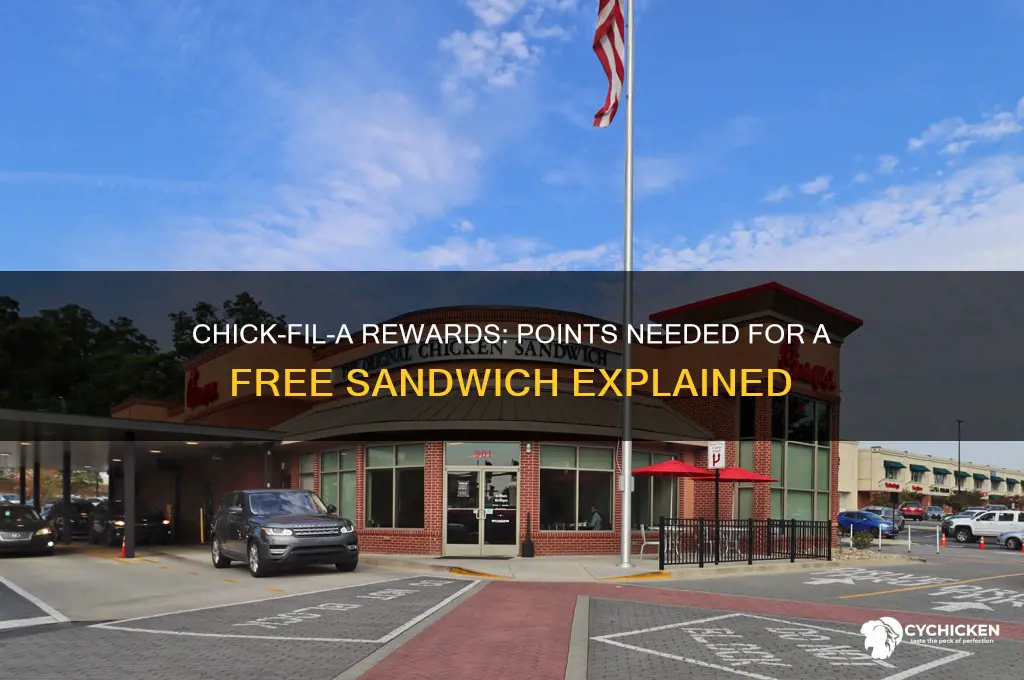 how many chick fil a points for a sandwich