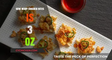 Measuring Chicken Bites: How Many Make Up 3 Ounces?