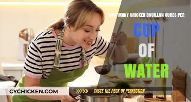Chicken Broth: Bouillon Cubes to Water Ratio