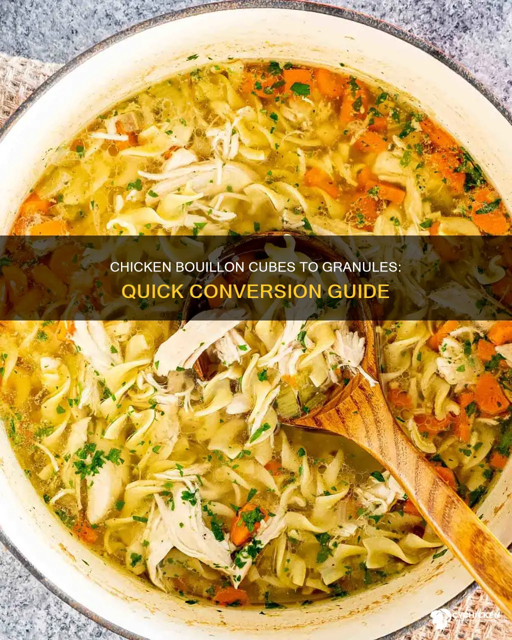 how many chicken bouillon cubes per table spoon granules