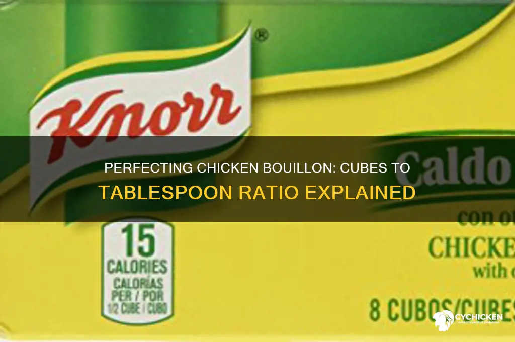 how many chicken bouillon cubes per tablespoon