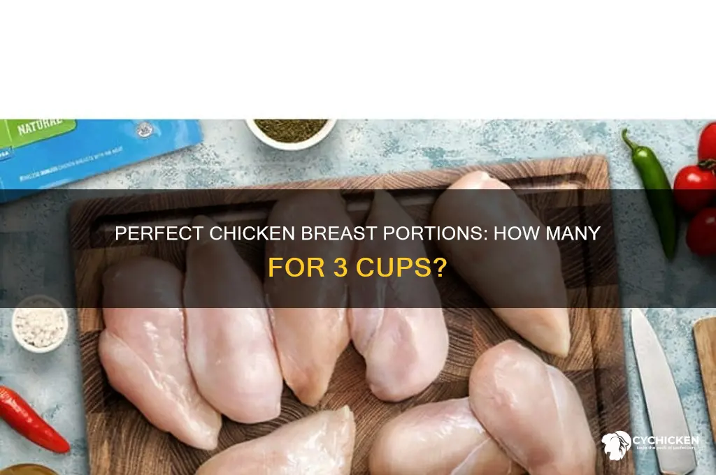 how many chicken breadt for 3 cups