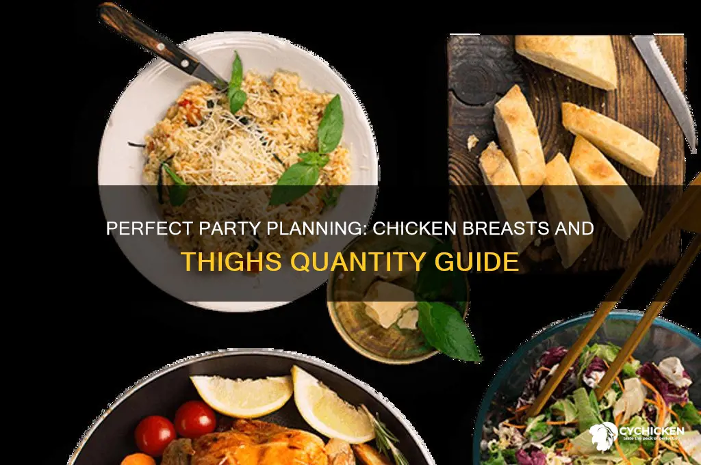 how many chicken breasts and thighs party