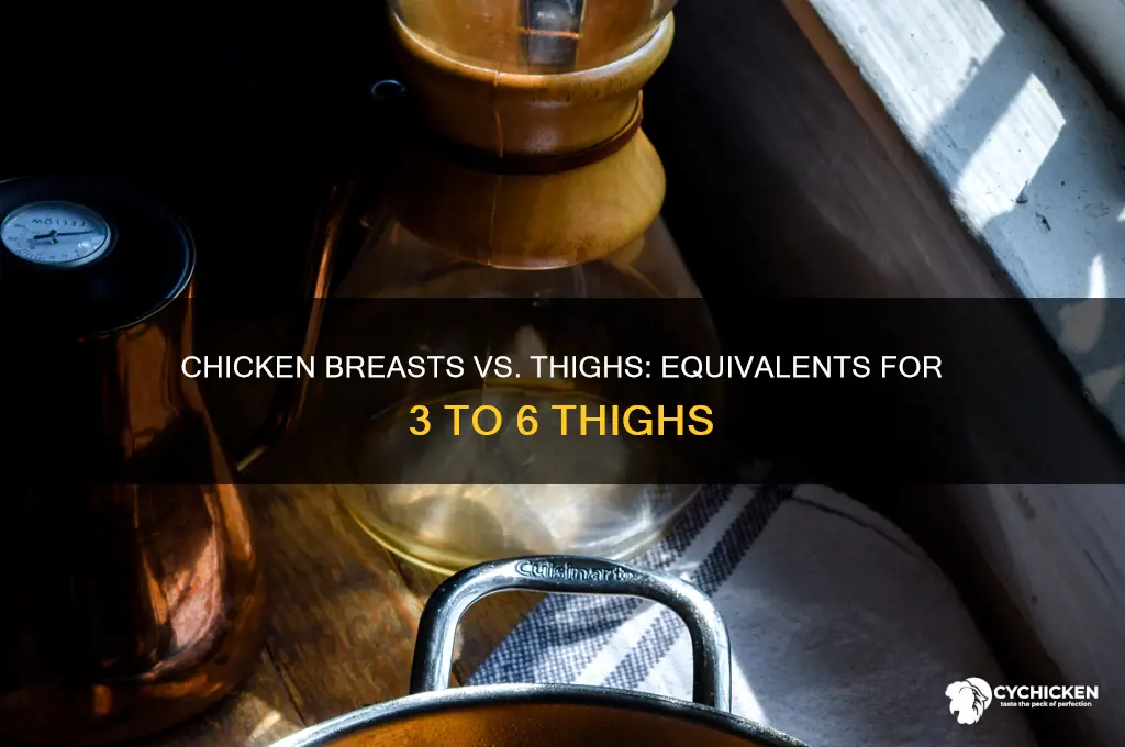 how many chicken breasts equal 3 6 checken thighs