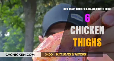 Chicken Breasts vs. Thighs: Equivalents for 6 Thighs in Halves