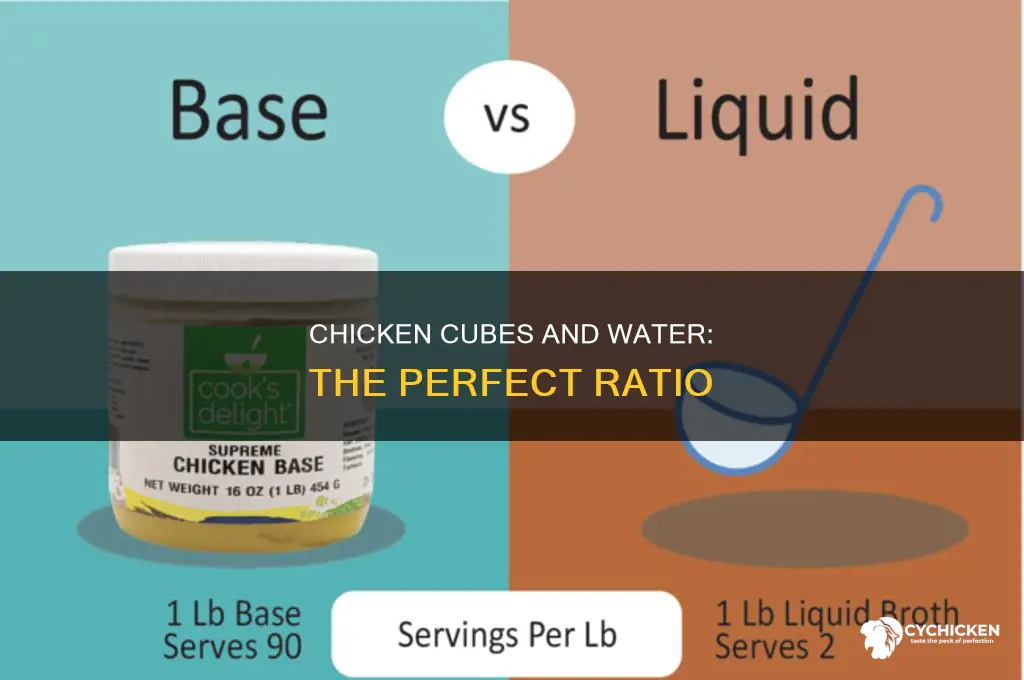 how many chicken cubes per cup of water