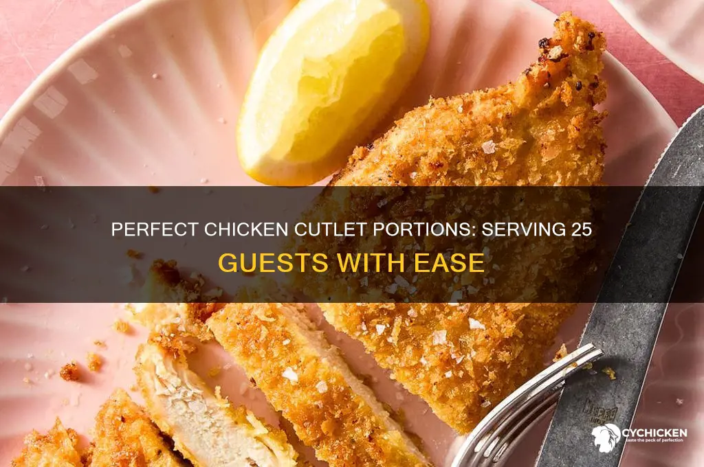 how many chicken cutlets for 25 people