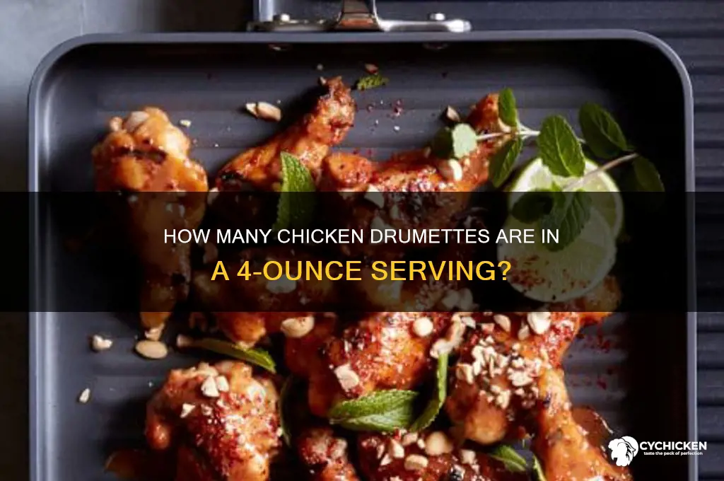 how many chicken drumettes in 4 oz