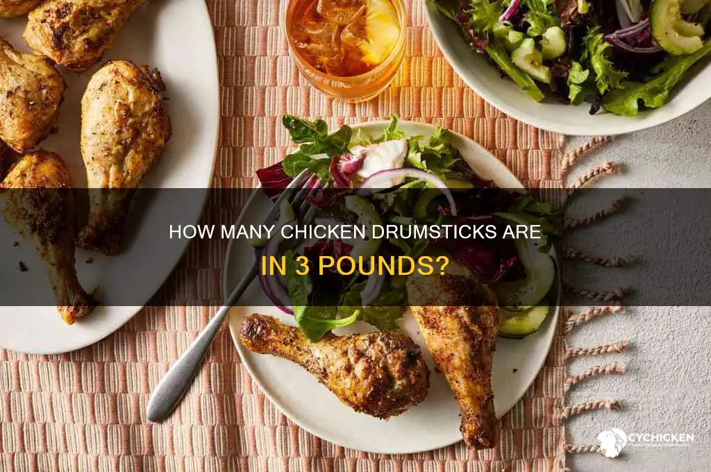 how many chicken drumsticks in 3 lbs