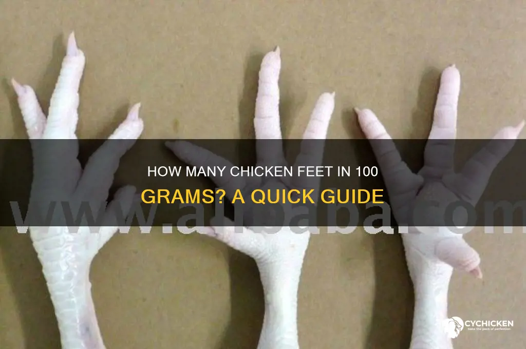 how many chicken feet in 100 grams