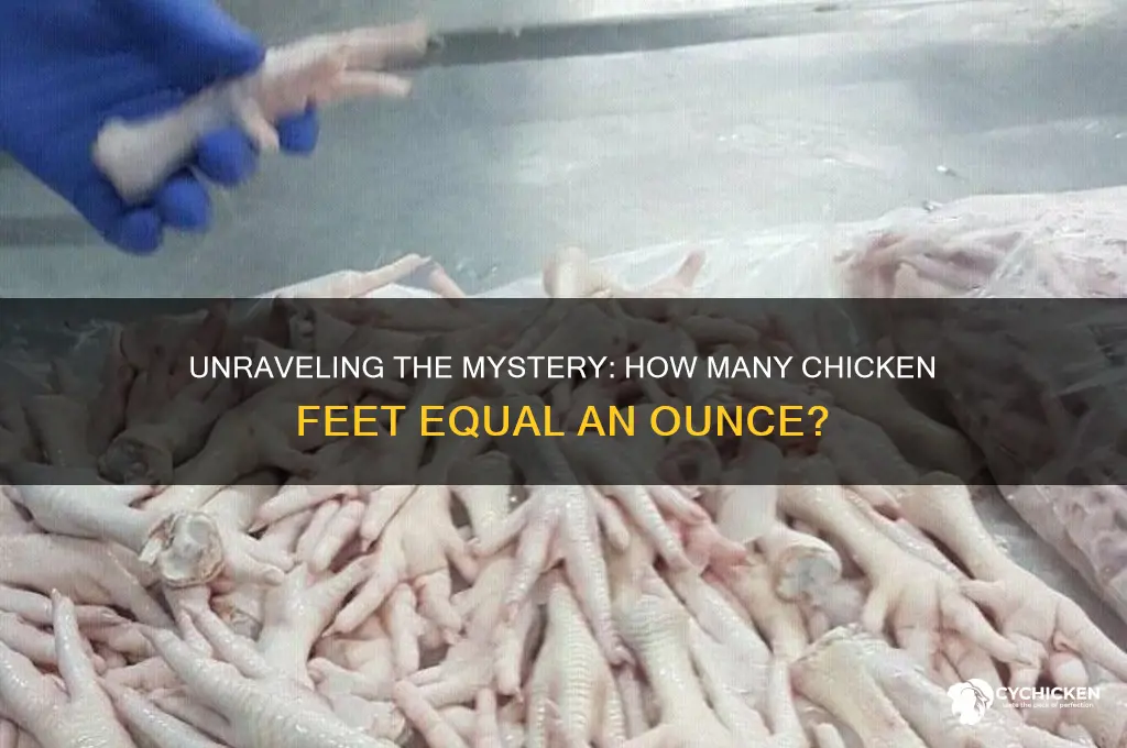 how many chicken feet is a once