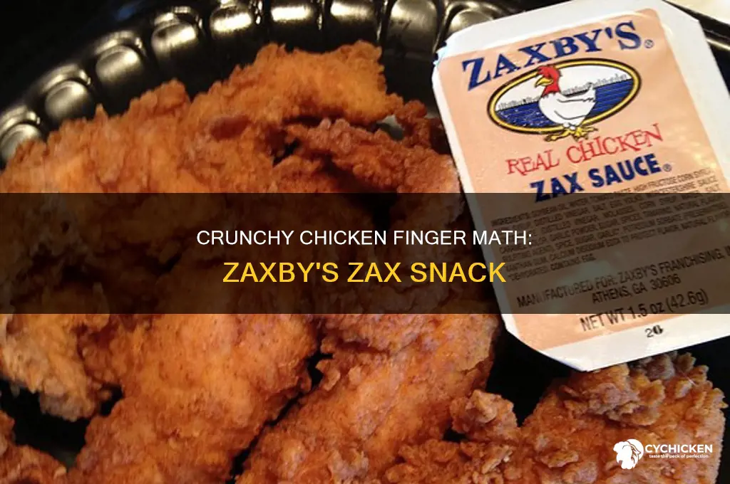 how many chicken fingers in a zax snak