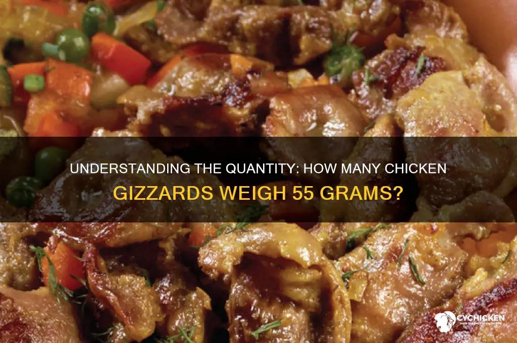 how many chicken gizzards is 55 grams