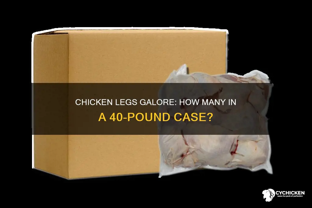 how many chicken legs are in a 40 pound case