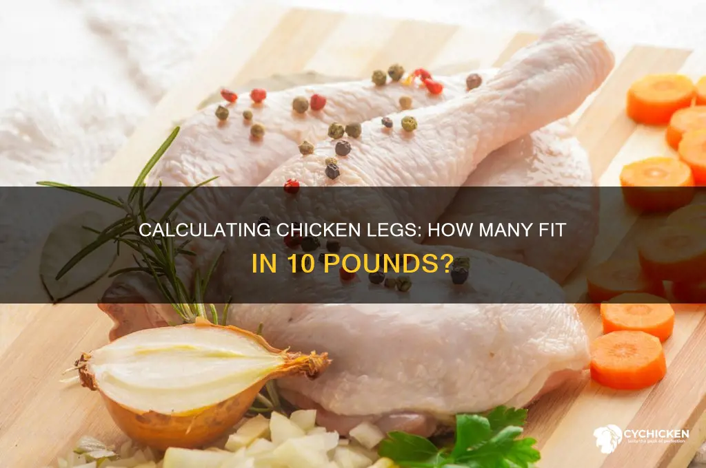 how many chicken legs in 10 lbs
