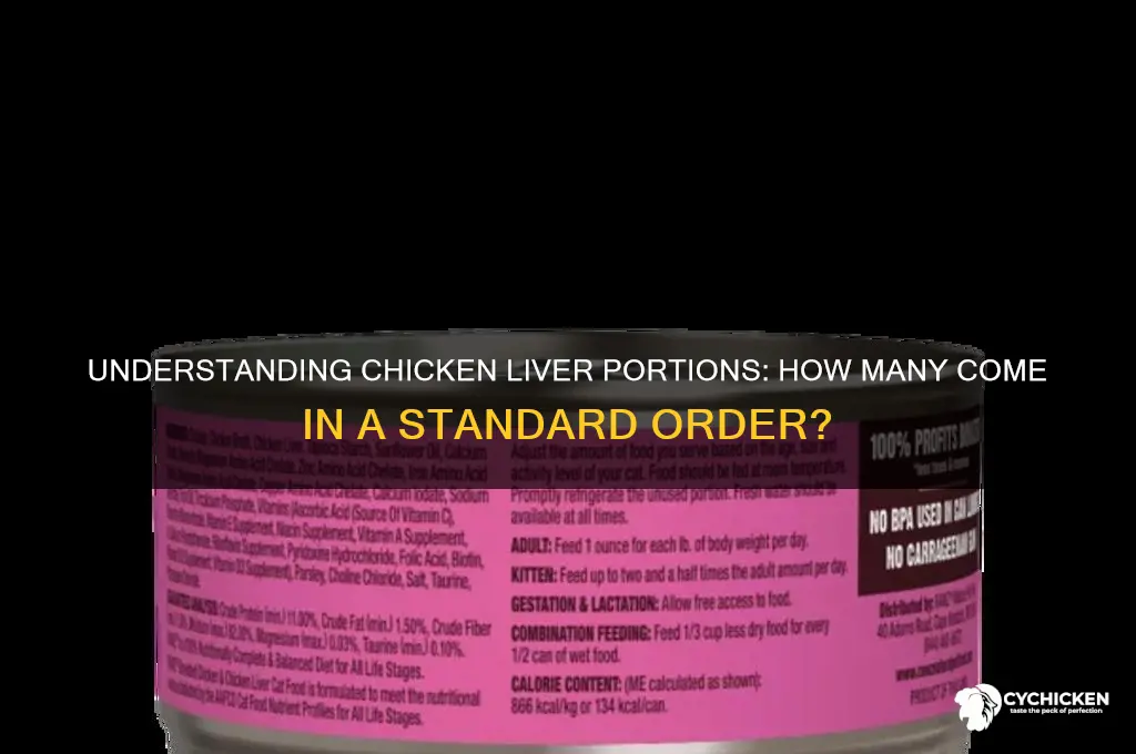 how many chicken livers in an order
