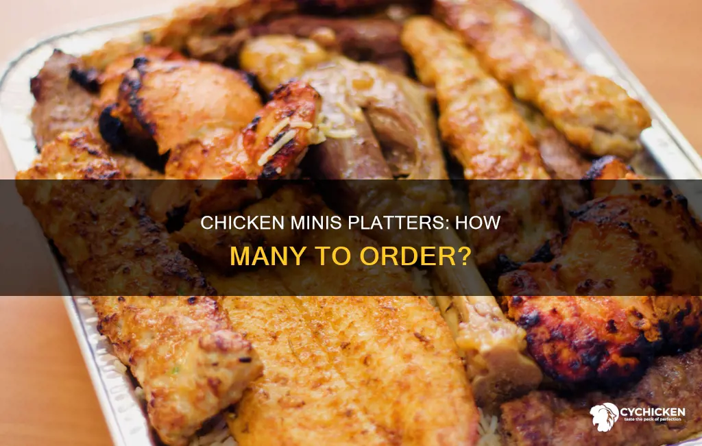 how many chicken minis are in a large platter
