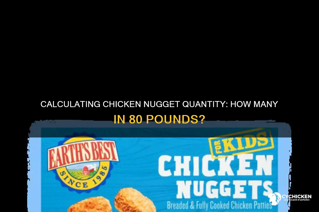how many chicken nuggets is 80 pounds