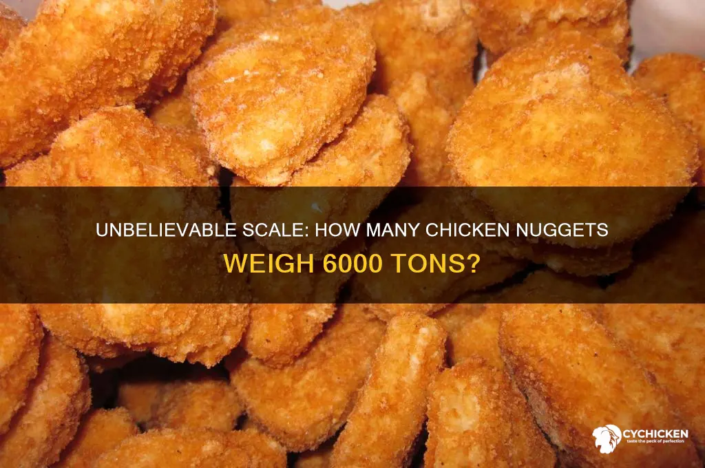 how many chicken nuggets weight 6000 tons