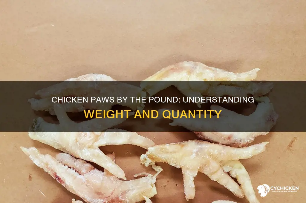 how many chicken paws in a pound