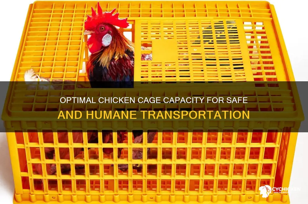 how many chicken per cages in transportation