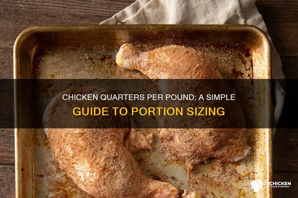 how many chicken quarters in a pound