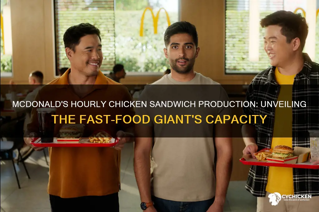 how many chicken sandwich can mcdonald produce in one hour