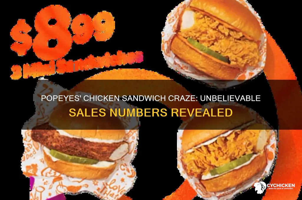 how many chicken sandwiches did popeyes sell
