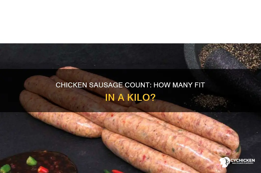 how many chicken sausages in a kilo