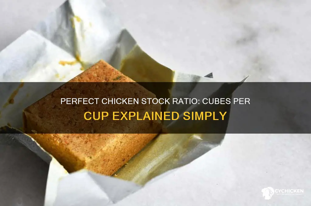 how many chicken stock cubes per cup